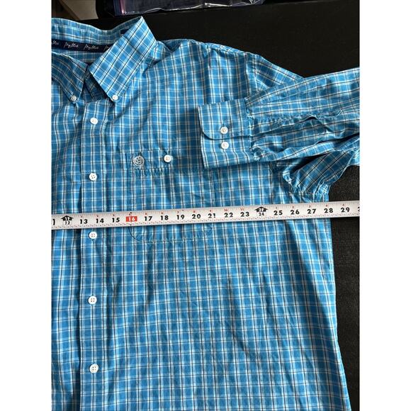 Lot Of 2 Wrangler Shirt Mens XXL George Strait Western Rodeo Plaid Cotton Blend - Picture 10 of 12